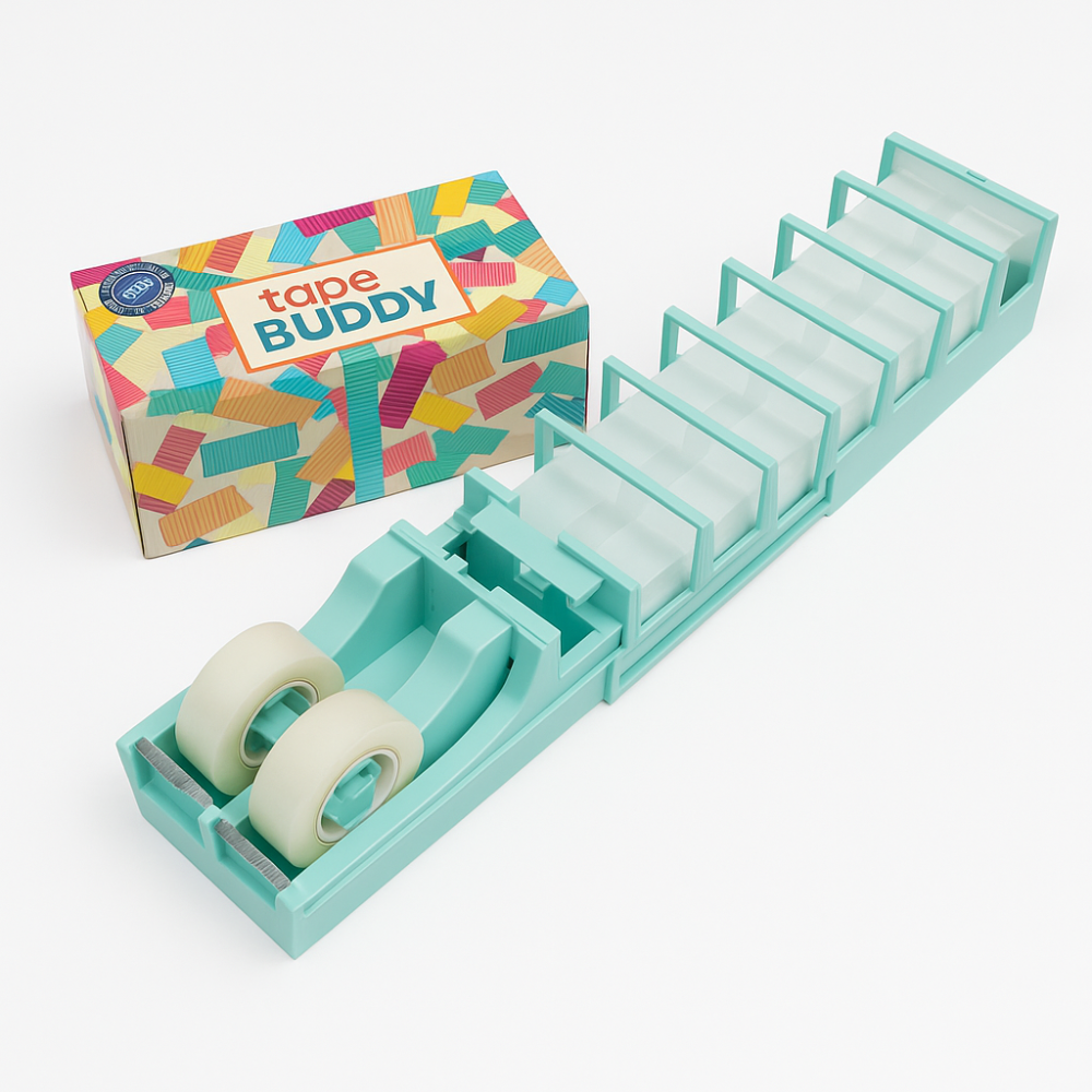 TapeBuddy™ | Befestigen Sie mehrere Stücke Klebeband im Handumdrehen – perfekt für Geschenke oder im Büro!