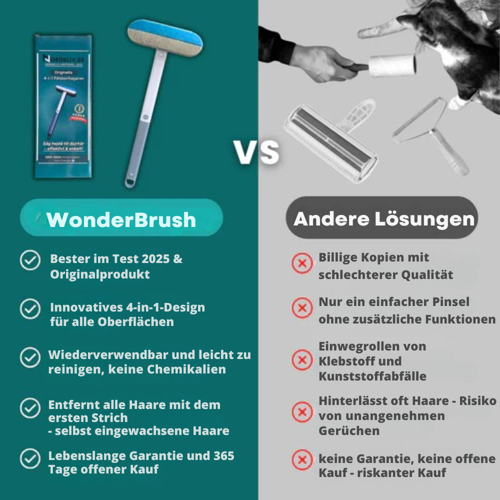 WonderBrush™ | Den originale multifunktionelle pelsfjerner