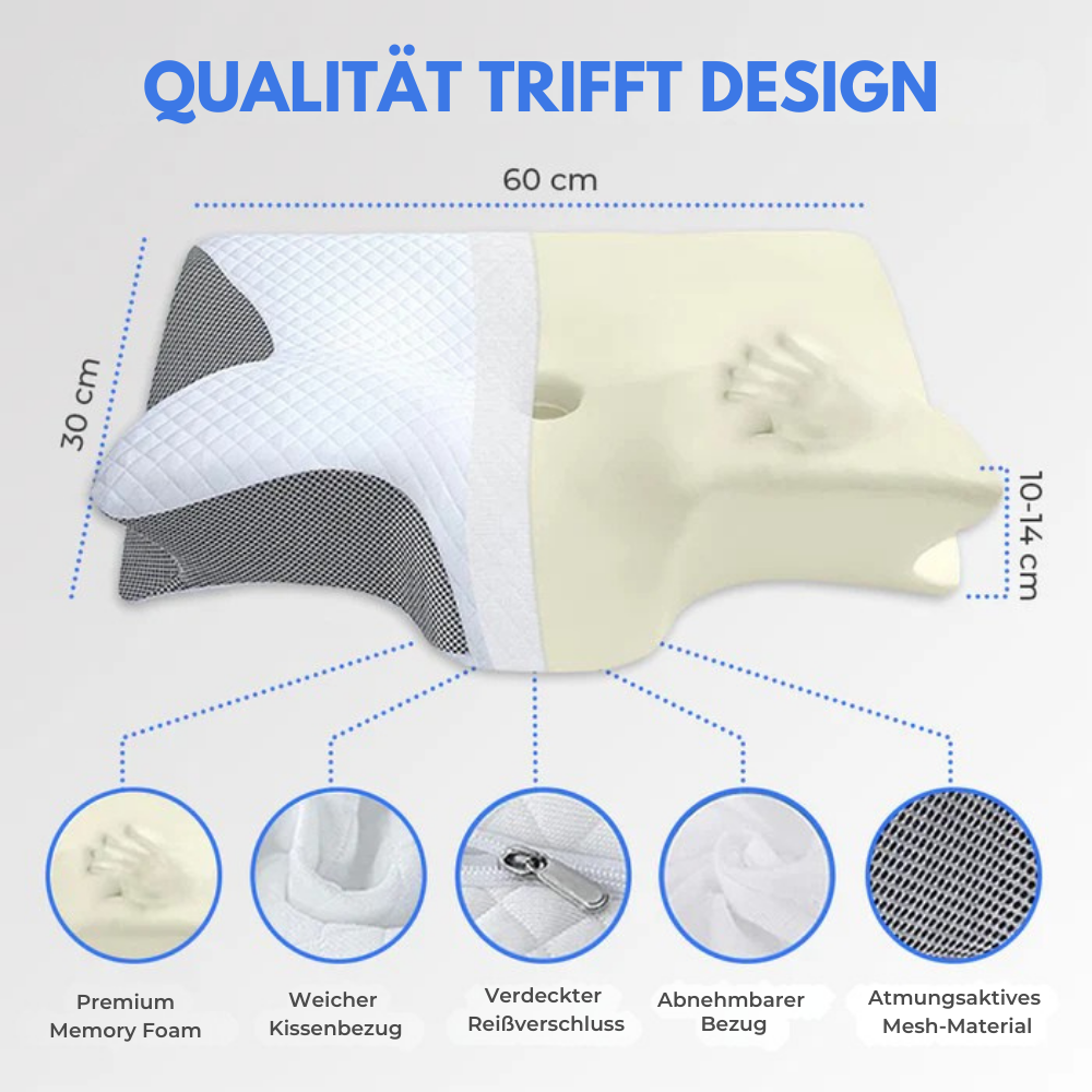 ErgoPillow™ | Die kleine Veränderung, die Ihren Schlaf verändert