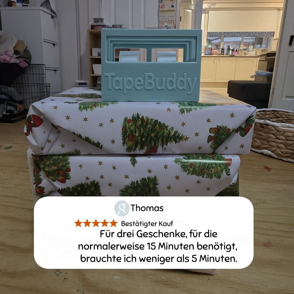 TapeBuddy™ | Befestigen Sie mehrere Stücke Klebeband im Handumdrehen – perfekt für Geschenke oder im Büro!