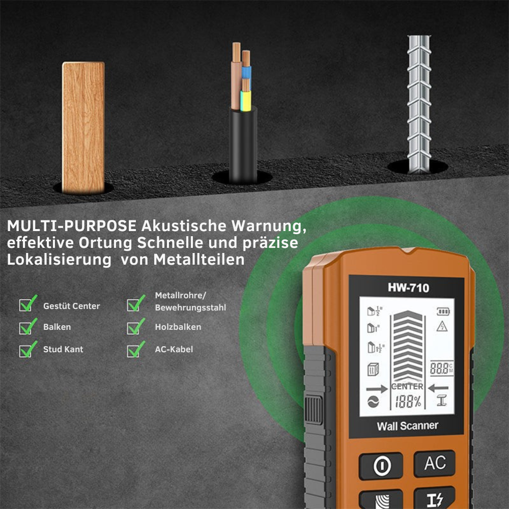 WallScanner™ | Vermeiden Sie teure Fehler – sichern Sie sich Struktur und Leitungen in Ihren Wänden