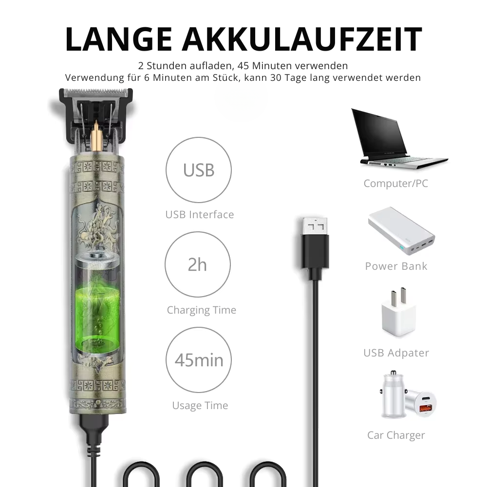 VintageTrimmer™ | Der Trimmer für den perfekten Look zu Hause und unterwegs