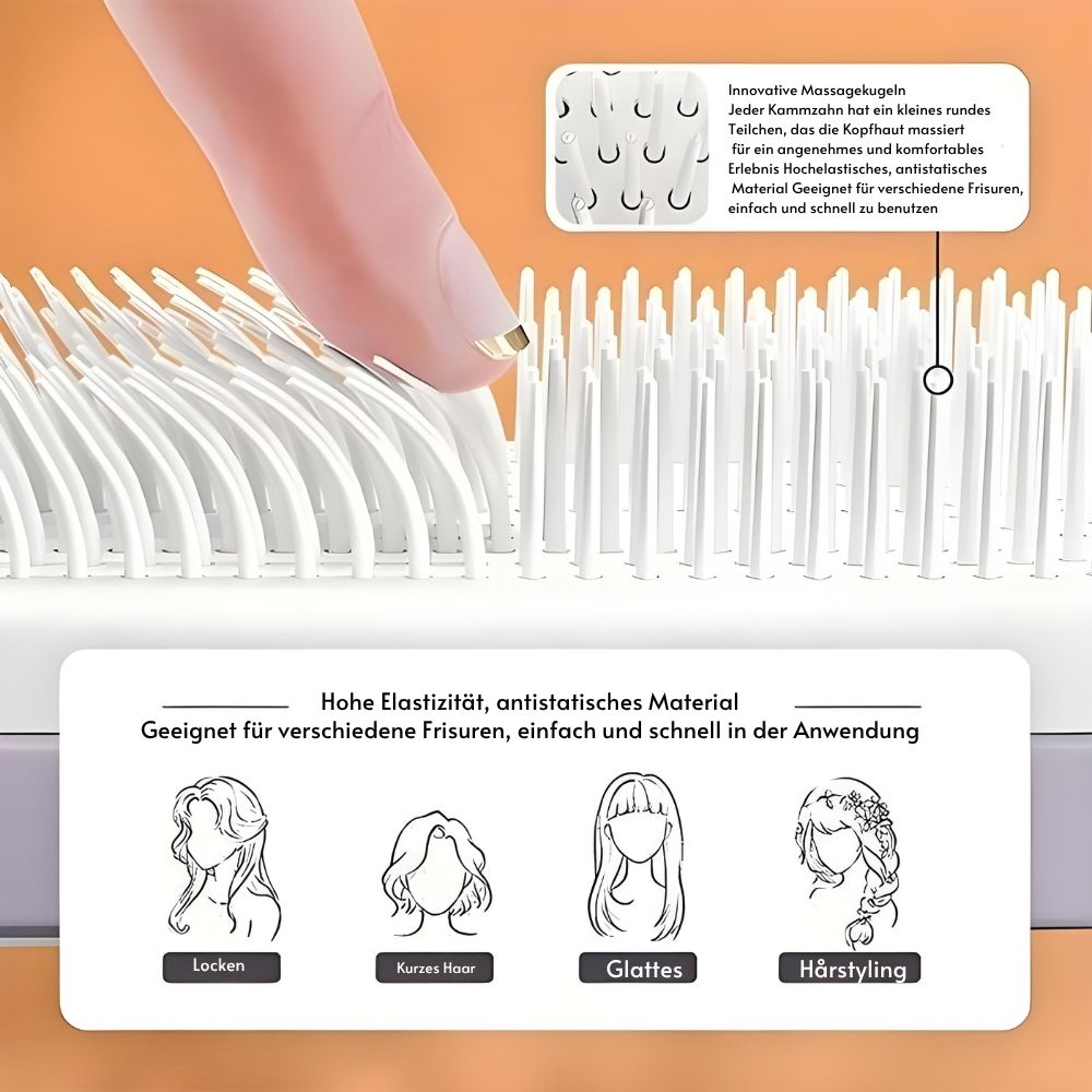 PerfectBrush™ | Selbstreinigende Haarbürste für mühelose Haarpflege