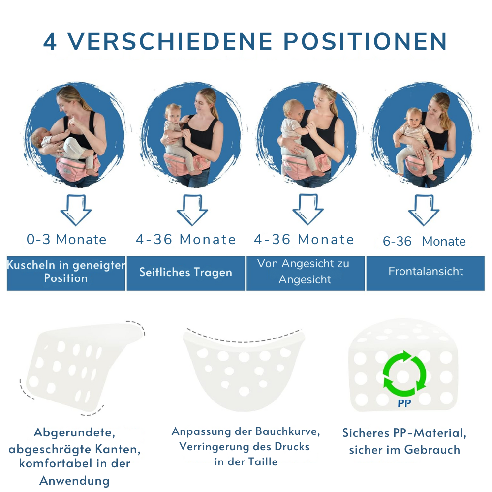 HipCarry™ | Ergonomischer Komfort, der es einfach macht, das Kind zu tragen