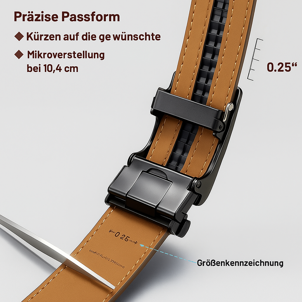 SnapFit™ | Leder Ratelgürtel mit Verstellbarem Schnalle