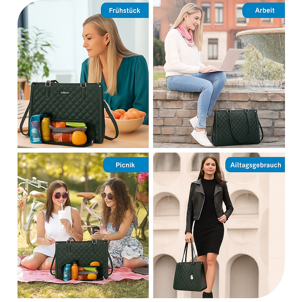 LuxeCarry™ | Alt-i-en Tasche für Arbeit, Mittagessen und Laptop