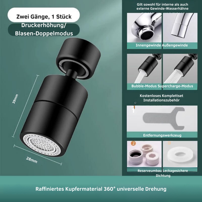 FlexiFlow™ | 360° Wasserhahnverlängerung – Flexibler und praktischer Wasserfluss für jedes Spülbecken