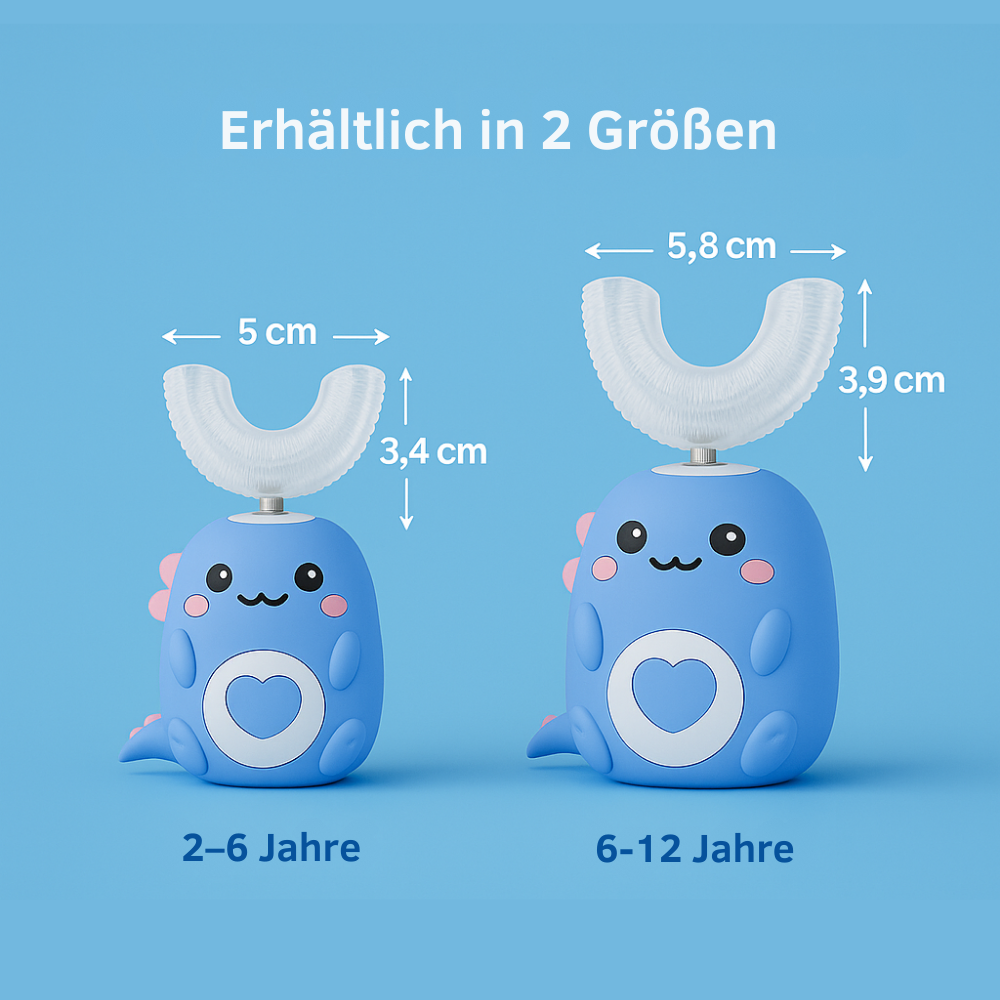 KiddoBrush™ | U-förmige 360°-Zahnbürste für Kinder – Spaß, einfach und effektiv beim Zähneputzen.
