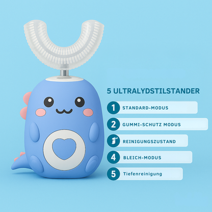 KiddoBrush™ | U-förmige 360°-Zahnbürste für Kinder – Spaß, einfach und effektiv beim Zähneputzen.