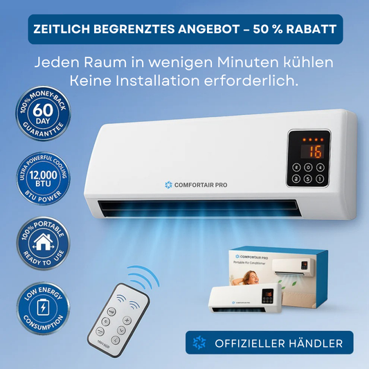 ComfortAir™ Pro | Stoppe die Sommerhitze – kühle Räume in Minuten