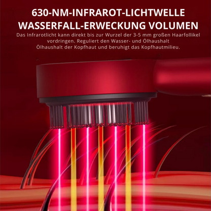 GlowBrush™ | 3-in-1-Kopfhautmassagegerät, Kamm und Pflege mit Rotlicht