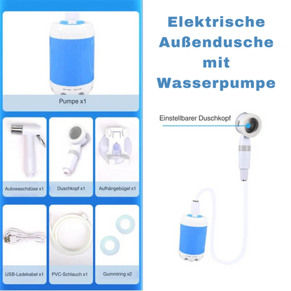 CampFlow™ | Tragbare Duscheinheit mit Wasserpumpe