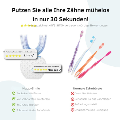 HappySmile™ | Schnelle und einfache Zahnbürste in unter 30 Sekunden!