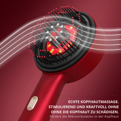 GlowBrush™ | 3-in-1-Kopfhautmassagegerät, Kamm und Pflege mit Rotlicht