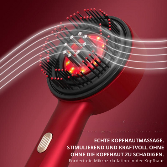 GlowBrush™ | 3-in-1-Kopfhautmassagegerät, Kamm und Pflege mit Rotlicht