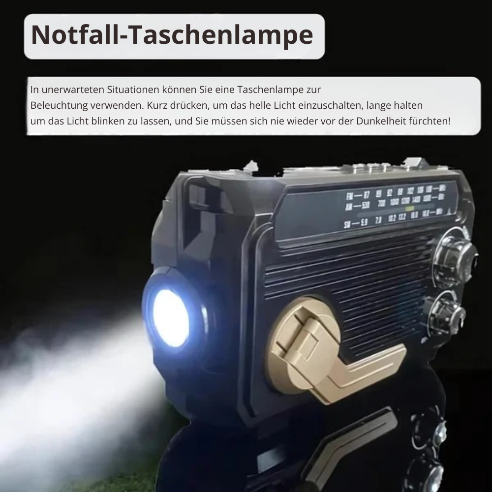 SafeWave™ | Notfunkgerät mit Powerbank und Taschenlampe