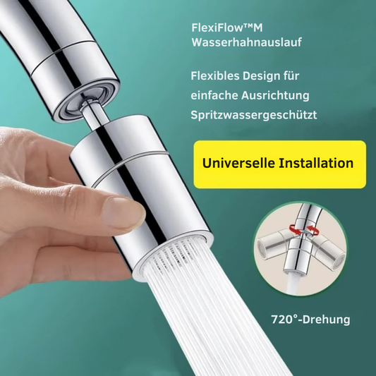 FlexiFlow™ | 360° Wasserhahnverlängerung – Flexibler und praktischer Wasserfluss für jedes Spülbecken