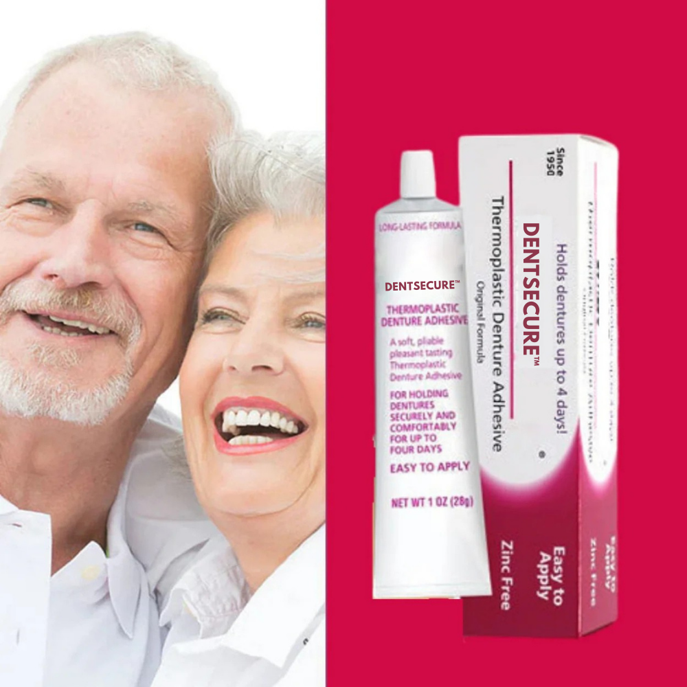 DentSecure™ Adhesive - Der thermoplastische Prothesenkleber, der Ihre Zähne 4 Tage lang hält, ohne zu versagen.