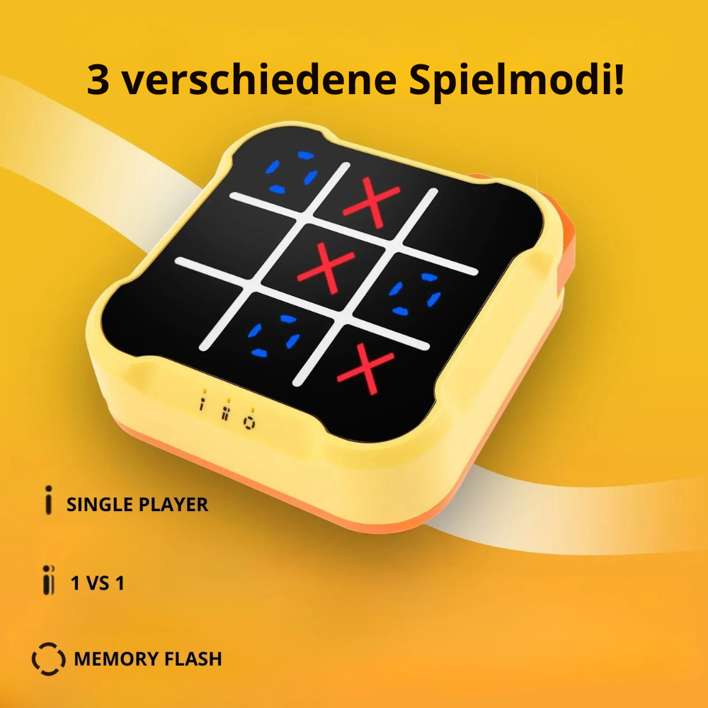 TicTacToe™ 2.0 | Tragbares Memory-Spiel für Kinder und Erwachsene