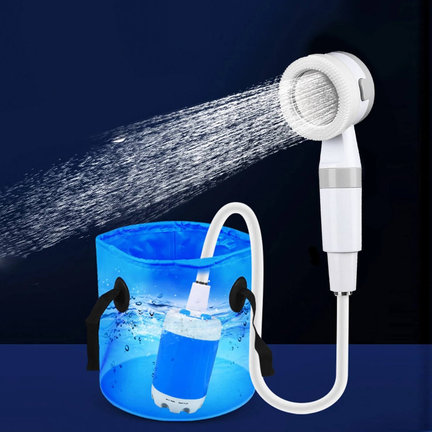 CampFlow™ | Tragbare Duscheinheit mit Wasserpumpe