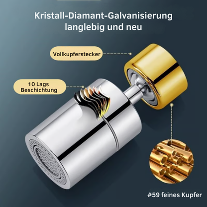 FlexiFlow™ | 360° Wasserhahnverlängerung – Flexibler und praktischer Wasserfluss für jedes Spülbecken