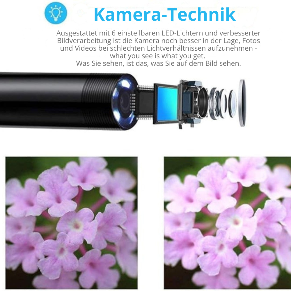 FlexiScope™ | Wasserdichtes Endoskop mit LED-Beleuchtung