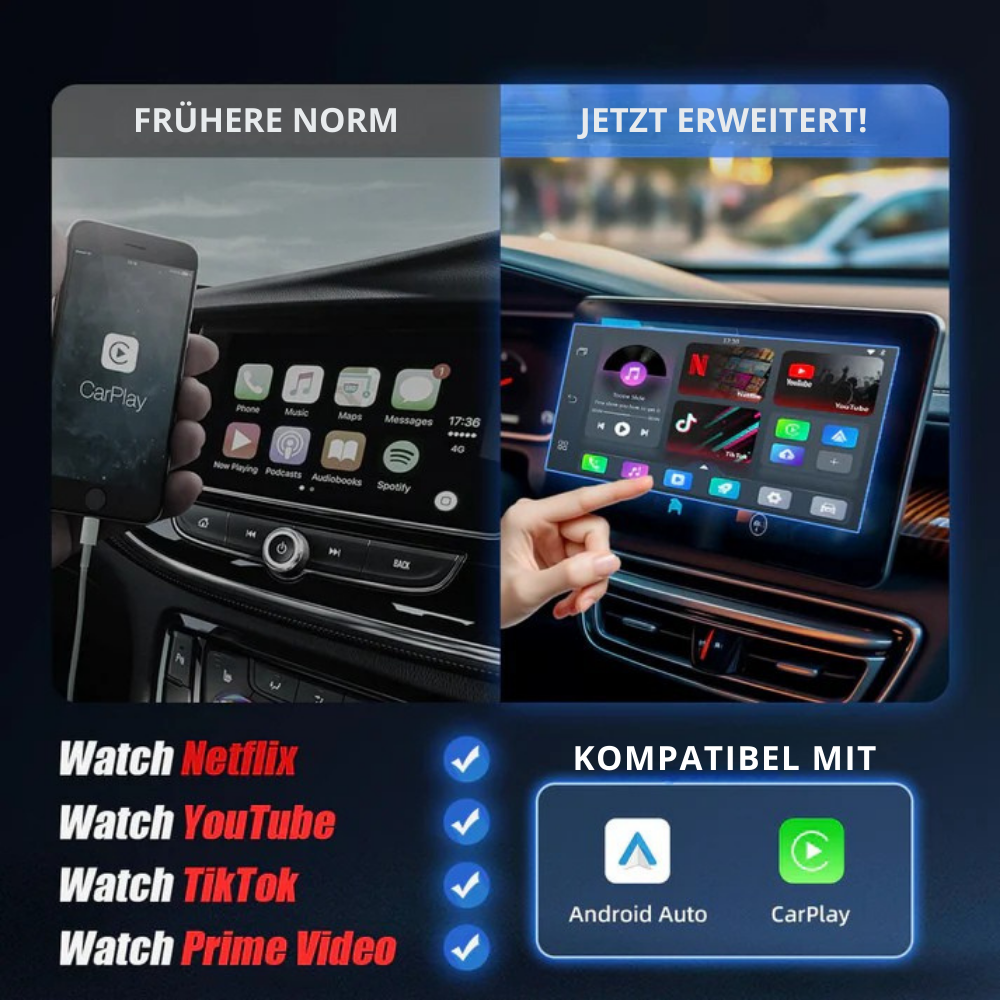 StreamBox™ | Streamen Sie Netflix, Spotify, Prime und mehr in Ihr Auto