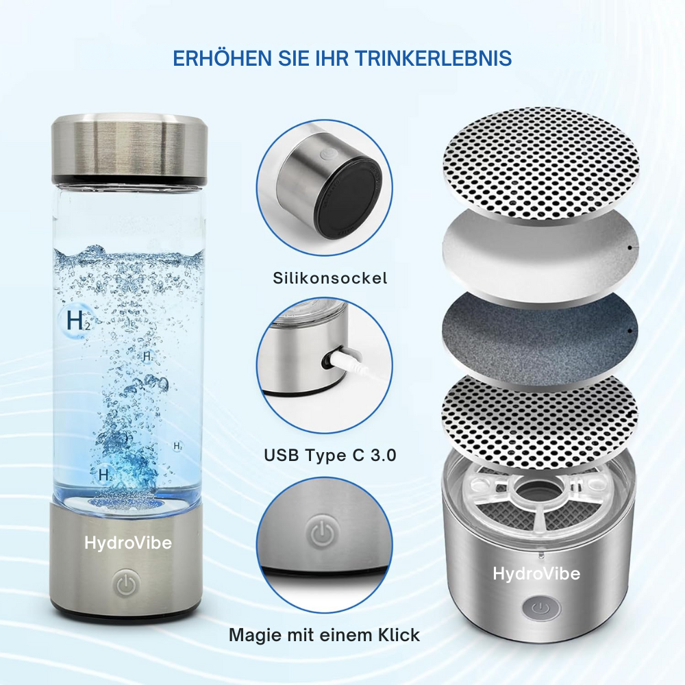 HydroVibe™ | Wasserflasche mit Wasserstoff