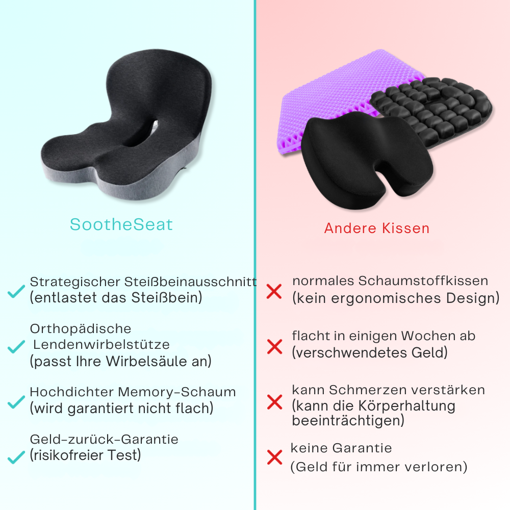 SootheSeat™ | Besser sitzen, leichter leben – ergonomische Unterstützung, wo du sie am meisten brauchst