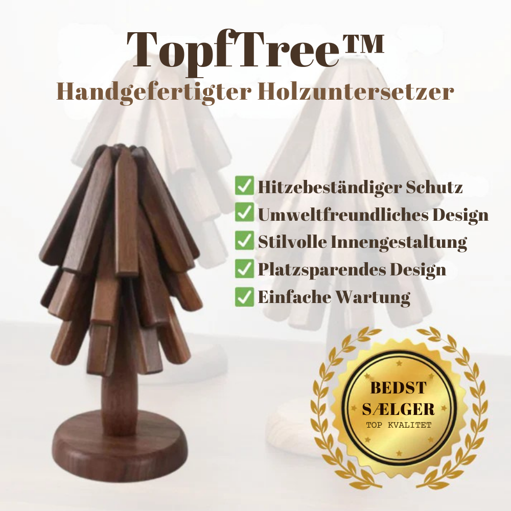TopfTree™ | Handgefertigter Untersetzer aus Holz