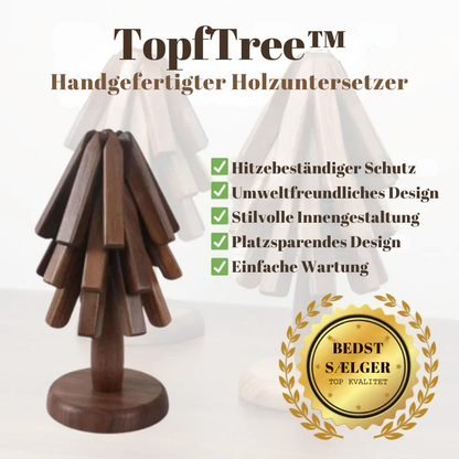 TopfTree™ | Handgefertigter Untersetzer aus Holz
