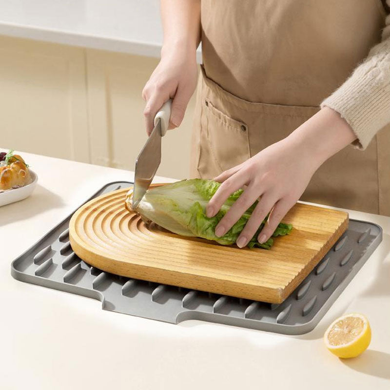KitchenMat™ | Schräge Silikon-Abtropfmatte – hitzebeständig und rutschfest