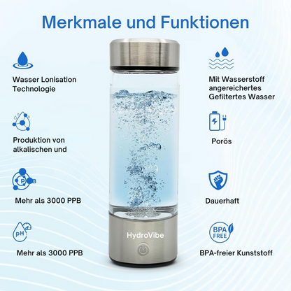 HydroVibe™ | Wasserflasche mit Wasserstoff
