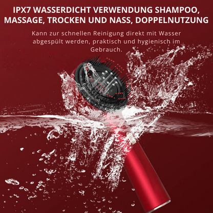 GlowBrush™ | 3-in-1-Kopfhautmassagegerät, Kamm und Pflege mit Rotlicht