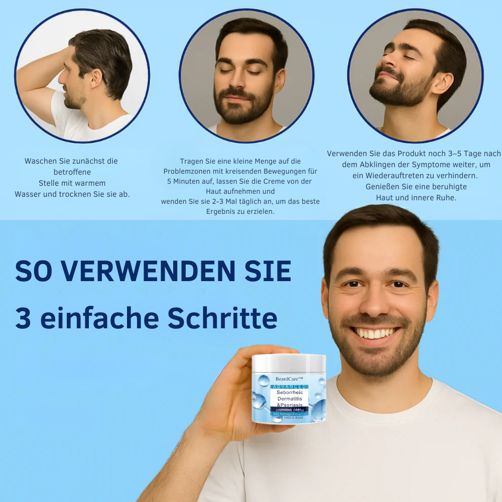 BeardCare™ | Premium Bartpflegeset – Stoppen Sie Juckreiz und Irritationen und erhalten Sie einen gesunden, gepflegten Bart
