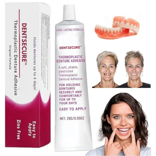 DentSecure™ Adhesive - Der thermoplastische Prothesenkleber, der Ihre Zähne 4 Tage lang hält, ohne zu versagen.