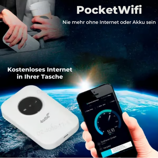 PocketWifi™ | HOLEN SIE SICH UNBEGRENZTES INTERNET ÜBERALL AUF DER WELT!