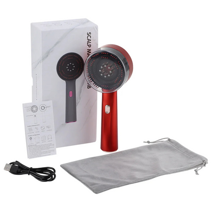 GlowBrush™ | 3-in-1-Kopfhautmassagegerät, Kamm und Pflege mit Rotlicht