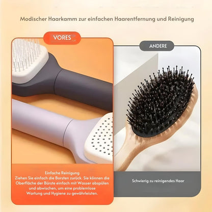 PerfectBrush™ | Selbstreinigende Haarbürste für mühelose Haarpflege