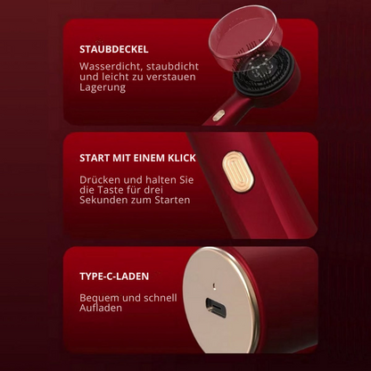 GlowBrush™ | 3-in-1-Kopfhautmassagegerät, Kamm und Pflege mit Rotlicht