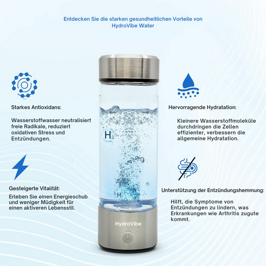 HydroVibe™ | Wasserflasche mit Wasserstoff