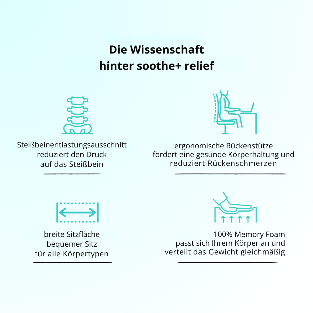 SootheSeat™ | Besser sitzen, leichter leben – ergonomische Unterstützung, wo du sie am meisten brauchst
