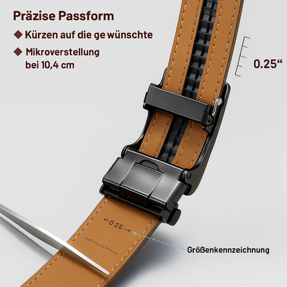 SnapFit™ | Leder Ratelgürtel mit Verstellbarem Schnalle