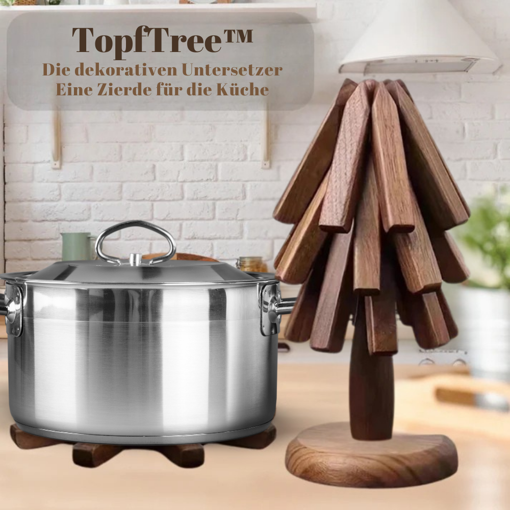 TopfTree™ | Handgefertigter Untersetzer aus Holz