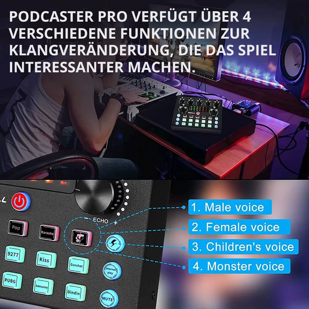 Podcaster Pro™ | Professioneller Klang ohne teures Studio.
