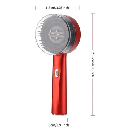 GlowBrush™ | 3-in-1-Kopfhautmassagegerät, Kamm und Pflege mit Rotlicht