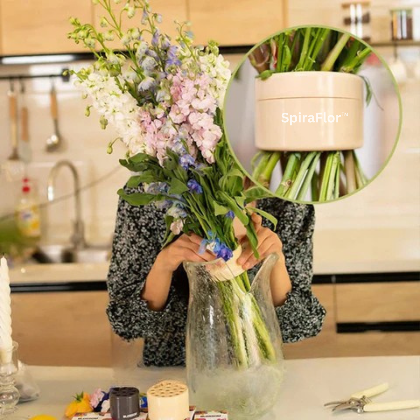 SpiraFlor™ | Ikebana Blumen-Spiralhalter