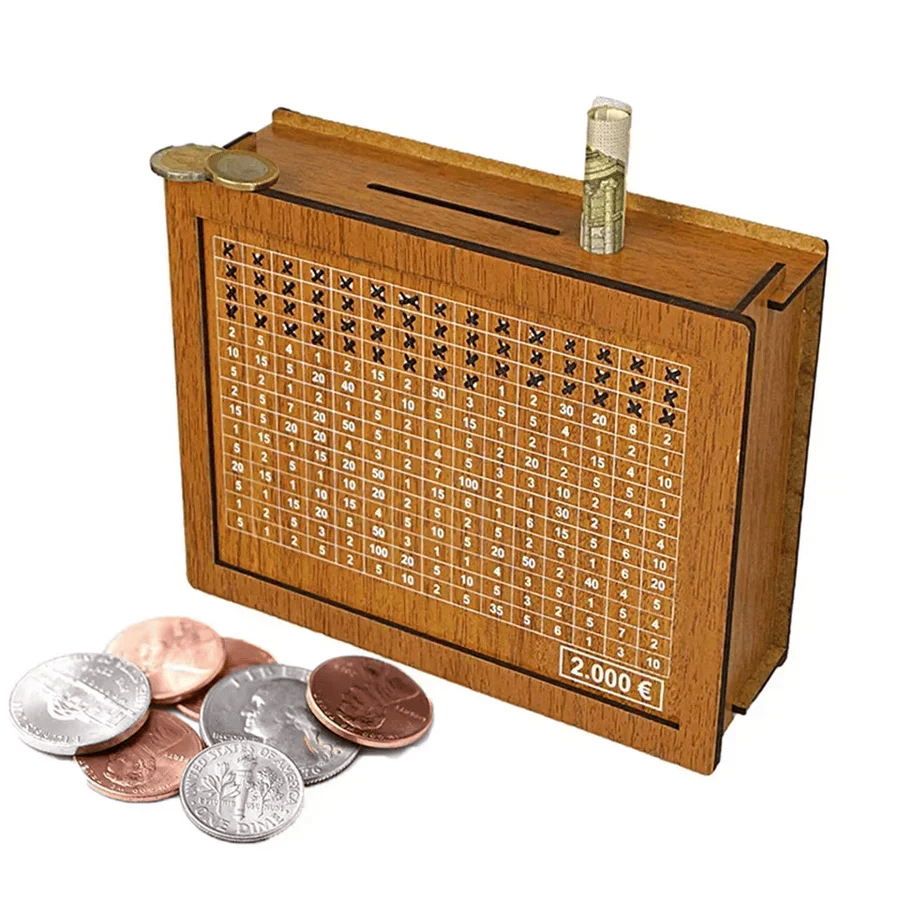 MoneyBox™ | Gravierte Spardose aus Holz