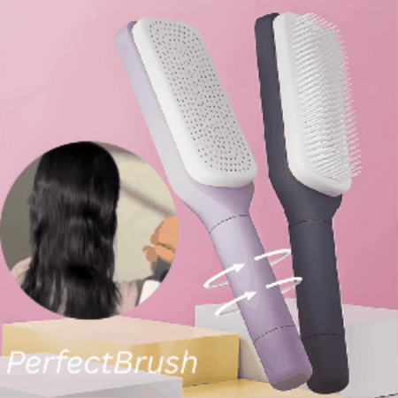 PerfectBrush™ | Selbstreinigende Haarbürste für mühelose Haarpflege