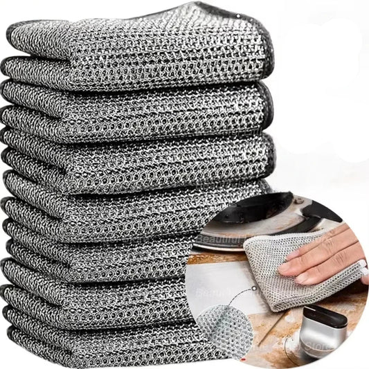 ScrubMaster™ (10-pack) | Multifunktionales Stahltuch, Wiederverwendbar und Effizient